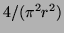 $4/(\pi^2 r^2)$