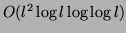 $O(l^2 \log l \log \log l)$