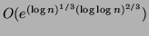 $O(e^{(\log n)^{1/3} (\log \log n)^{2/3}})$